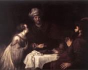 让 维克多 : Esther And Haman Before Ahasuerus